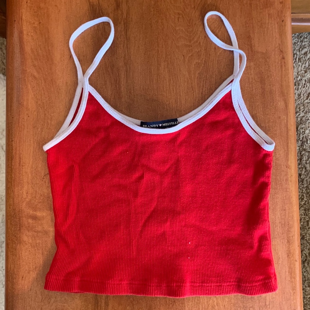 Brandy Melville red and white tank!